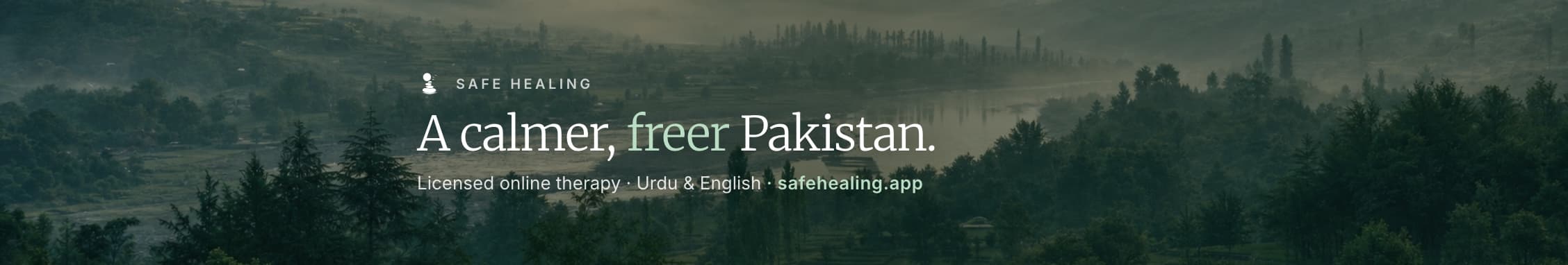 LinkedIn banner: A calmer, freer Pakistan