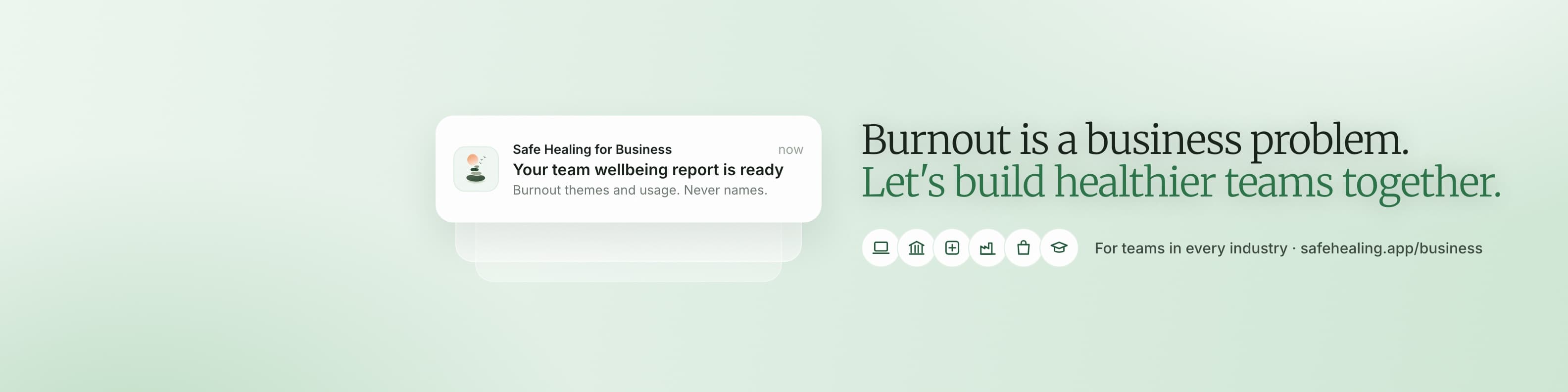 LinkedIn banner: Burnout is a business problem